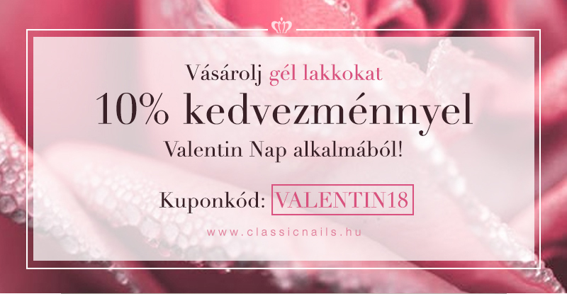 Valentin napi gél lakk kupon 10%