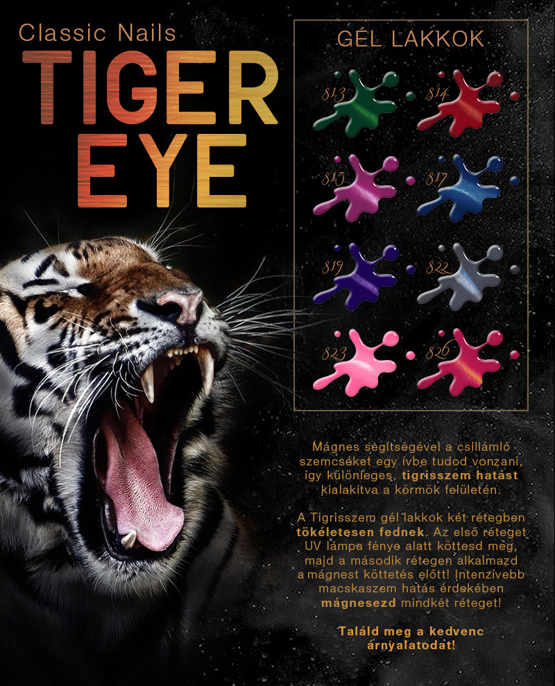 Új Tiger Eye gél lakkok
