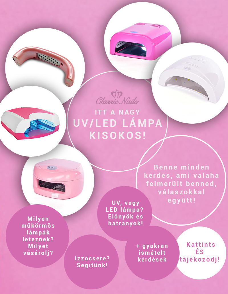 UV/LED lámpa kisokos