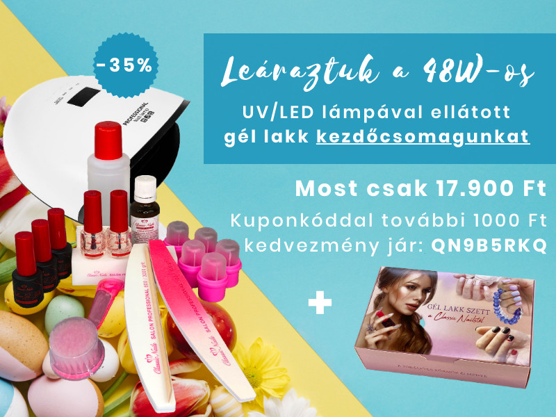 Leárazott gél lakk szett 48W-os lámpával