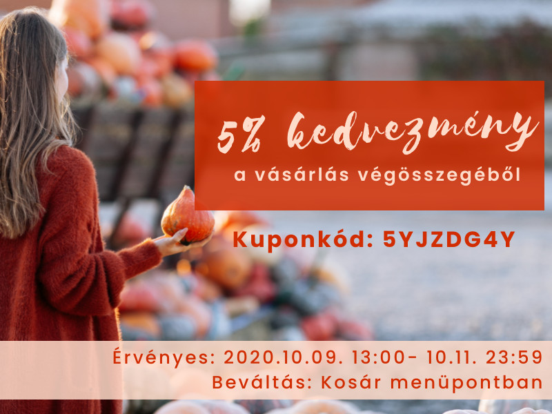 5%kedvezmény a vásárlás végösszegéből