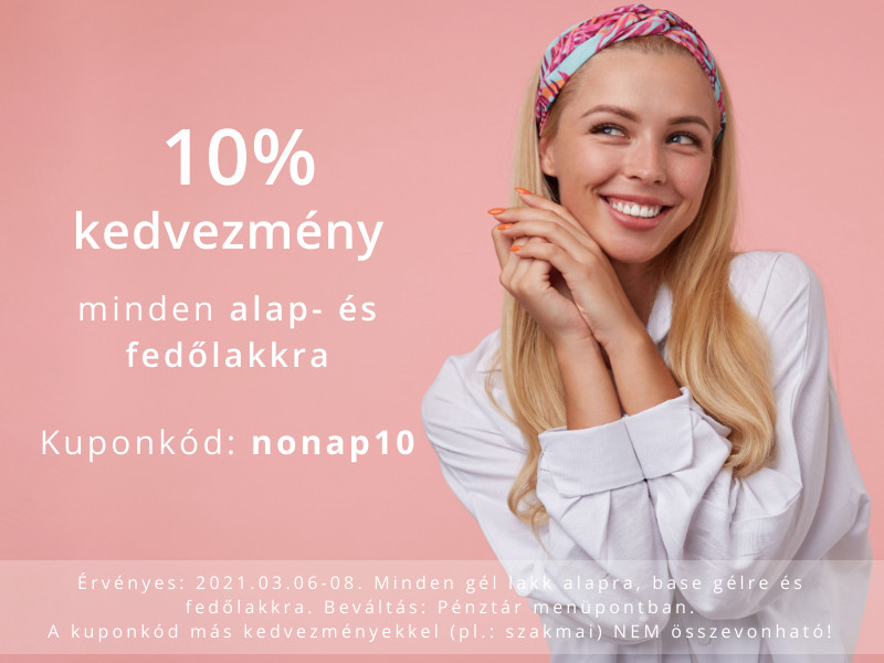 10% kedvezmény alap- és fedőlakkokra